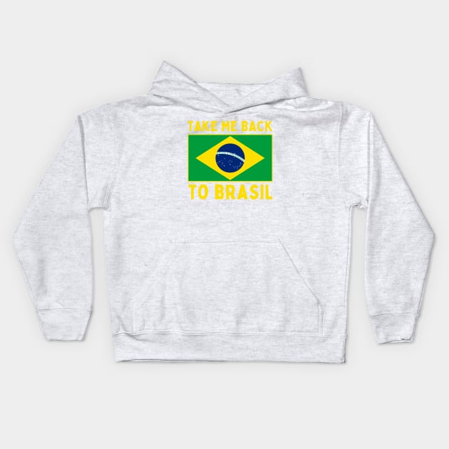 Brazilian Kids Hoodie by footballomatic